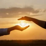 concept-love-relationship-people-hands-interacts-heart-background-sunny-sunset-178593002